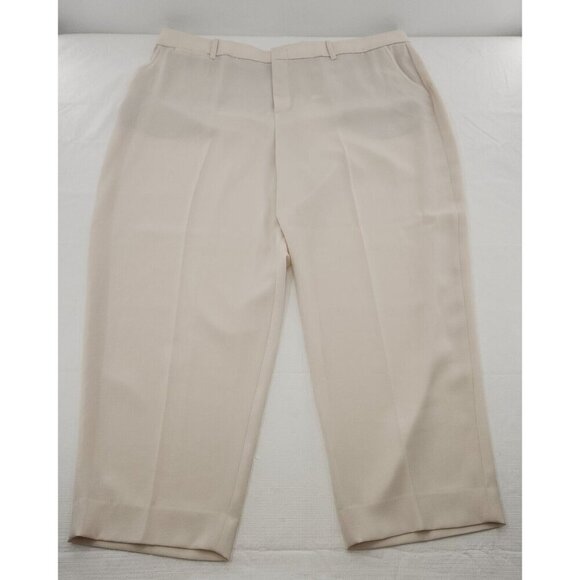 Vince. Womens Ivory Ankle Length Soft Tailored Trouser Dress Pants Size 22 - Picture 1 of 8